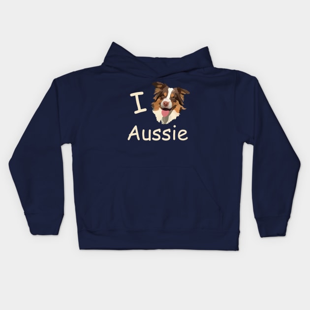 I Love Aussie Kids Hoodie by DavidDms